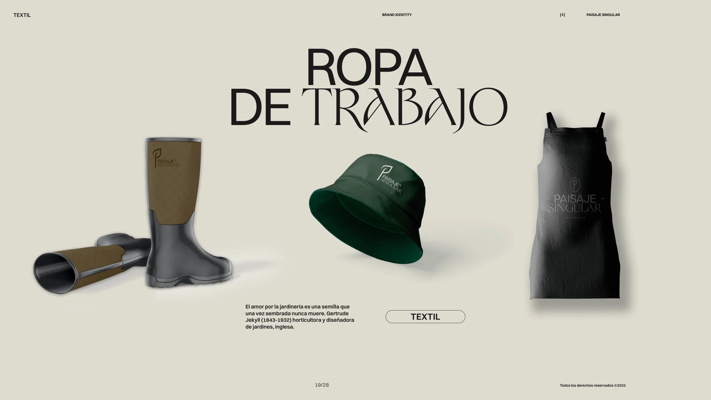 Ropa de trabajo de Paisaje Singular